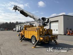 (Wells, ME) Altec DM47-TR, Digger Derrick rear mounted on 2010 International 4300 Utility Truck Runs