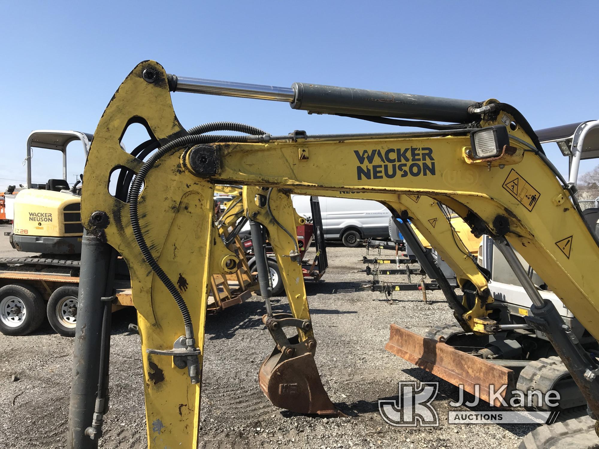 (Plymouth Meeting, PA) 2016 Wacker EZ28 Mini Hydraulic Excavator Runs & Operates, Body Damage