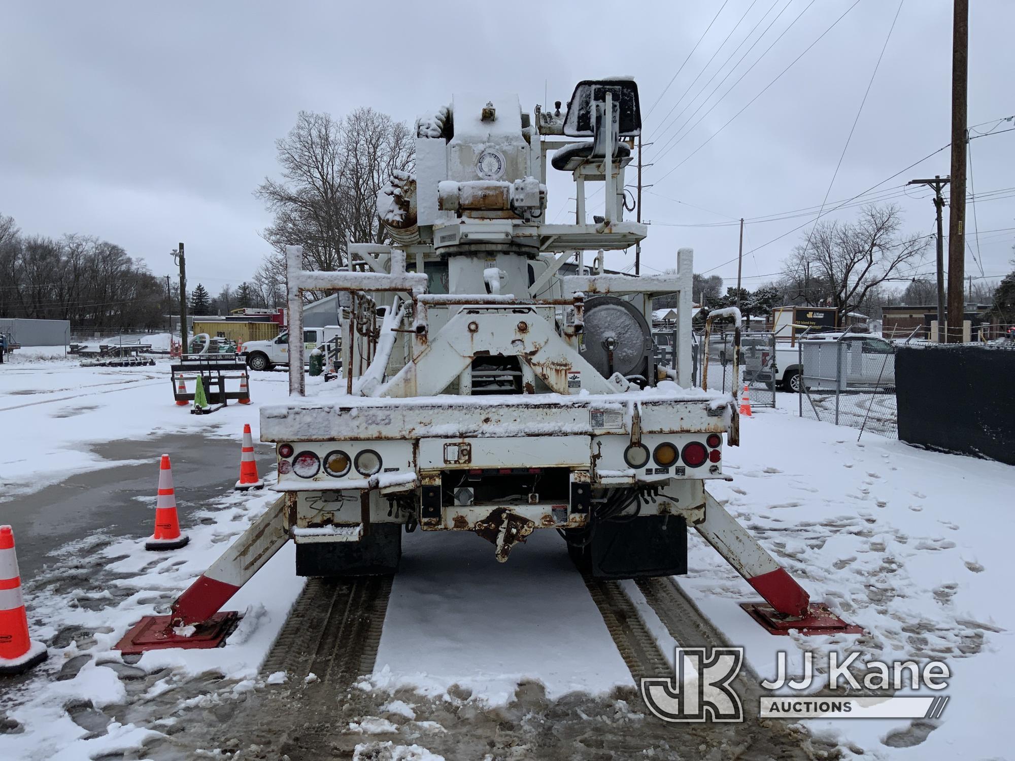 (Charlotte, MI) Altec DM45, Digger Derrick rear mounted on 2005 International 4300 Flatbed/Utility T