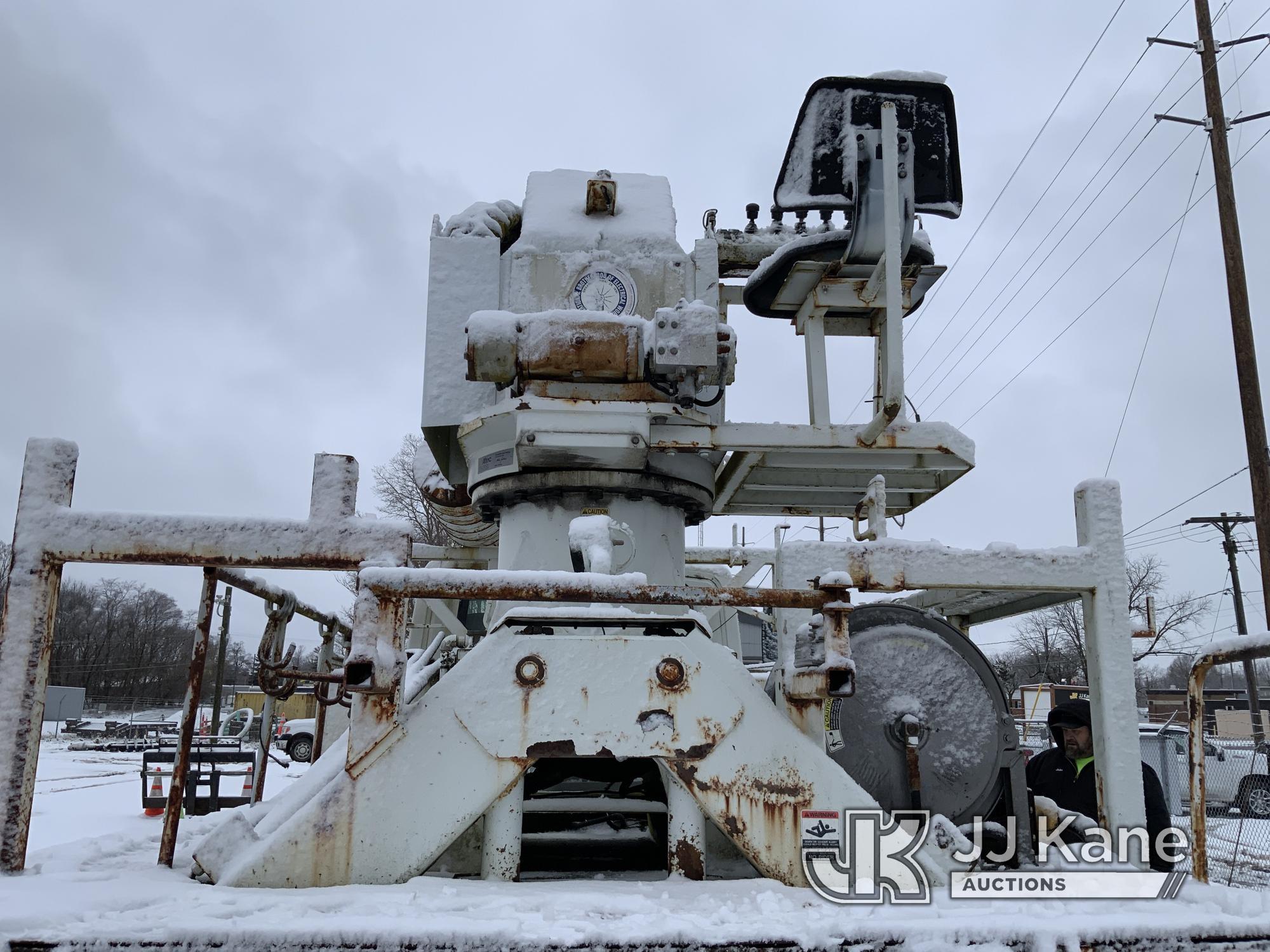 (Charlotte, MI) Altec DM45, Digger Derrick rear mounted on 2005 International 4300 Flatbed/Utility T