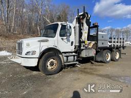 (Shrewsbury, MA) Palfinger PK36002, Knuckleboom Crane mounted behind cab on 2007 Freightliner M2 112