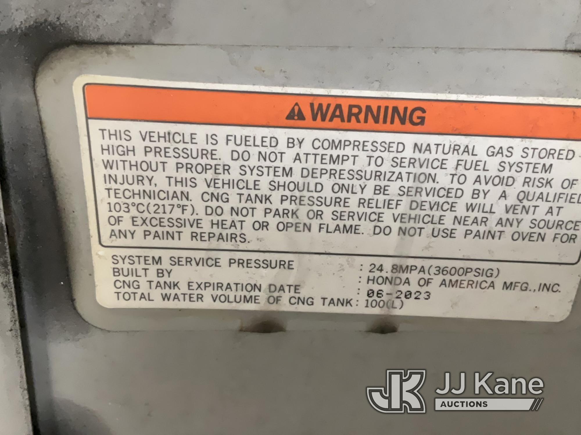 (Jurupa Valley, CA) 2009 Honda Civic GX 4-Door Sedan Runs & Moves, Expired CNG Tank 2022