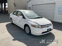 (Jurupa Valley, CA) 2007 HONDA CIVIC 4-Door Sedan Runs & Moves, CNG Tank Expired: 10/2021