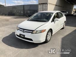 (Jurupa Valley, CA) 2006 HONDA CIVIC 4-Door Sedan Runs & Moves, CNG Tank Expired: 4/2021