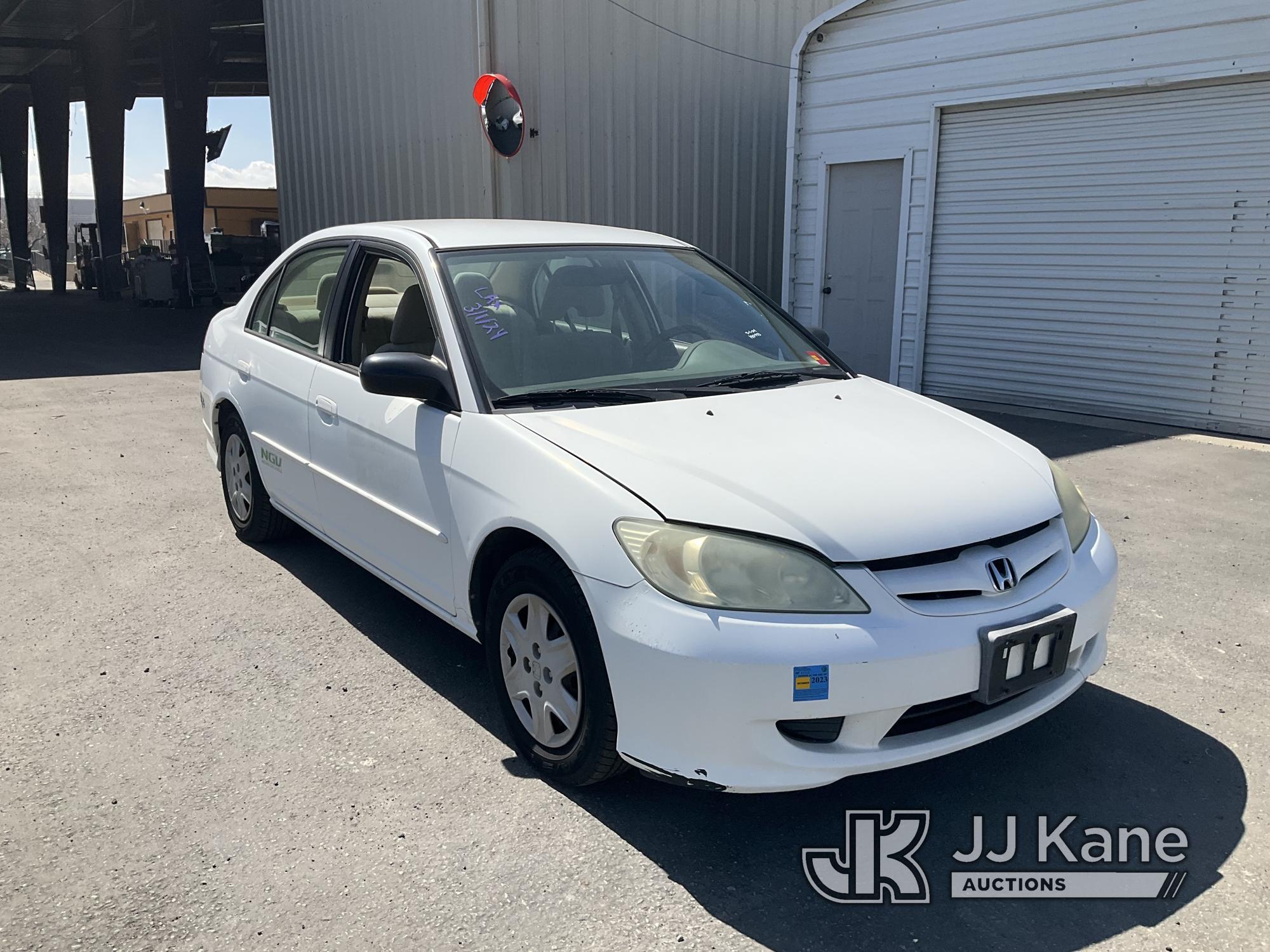 (Jurupa Valley, CA) 2005 HONDA CIVIC 4-Door Sedan Runs & Moves, CNG Tank Expiration: 09/2019