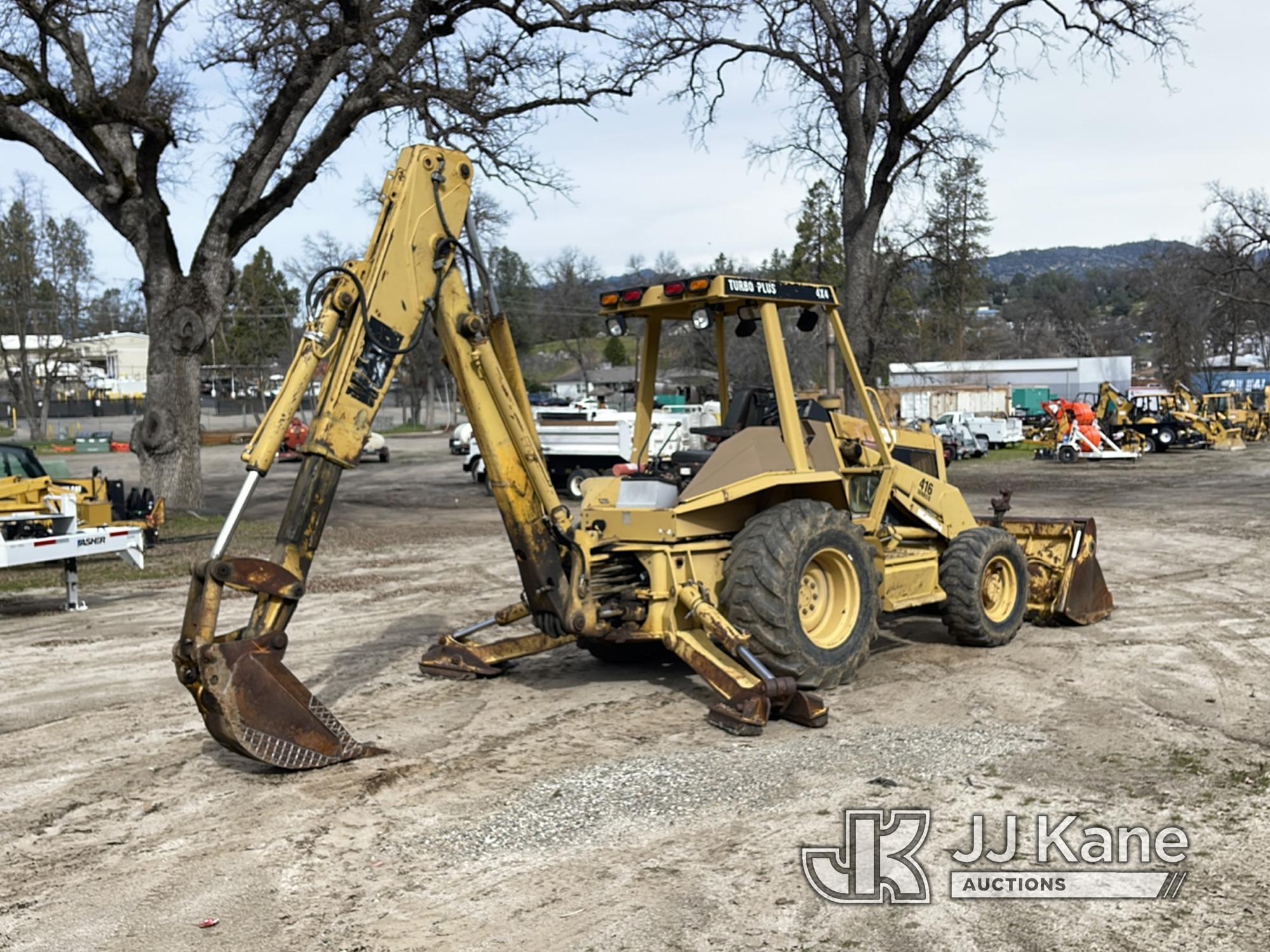 (Oakhurst, CA) Caterpillar 416 4x4 Tractor Loader Backhoe Runs & Operates