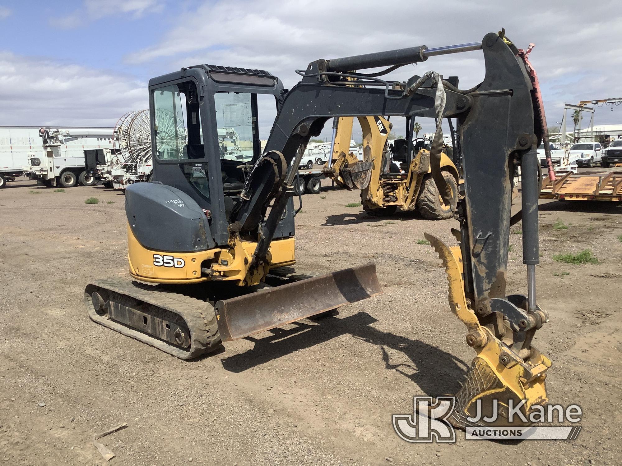 (Phoenix, AZ) 2005 John Deere 35D Mini Hydraulic Excavator Runs, Moves & Operates, No Key