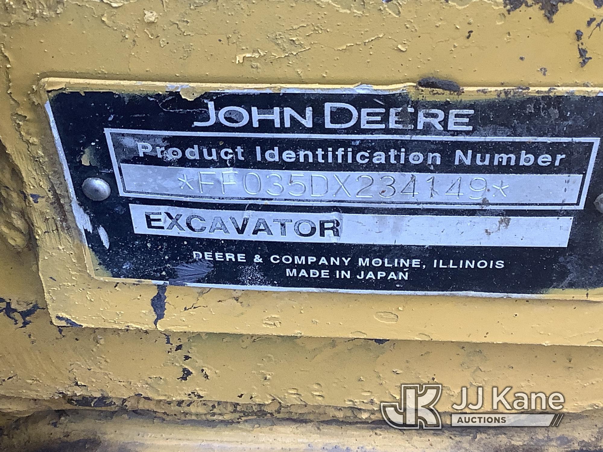 (Phoenix, AZ) 2005 John Deere 35D Mini Hydraulic Excavator Runs, Moves & Operates, No Key