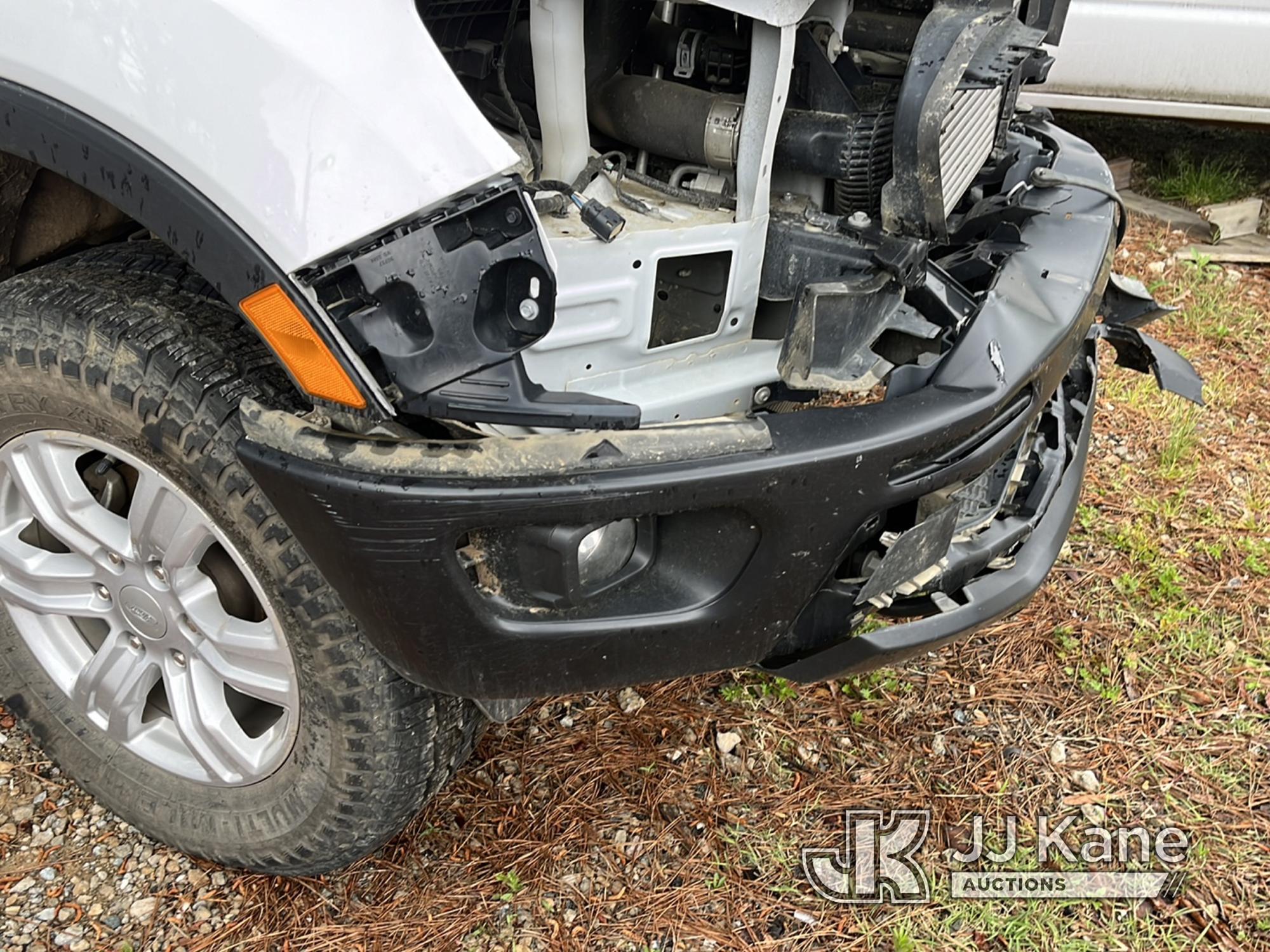 (Charlotte, NC) 2021 Ford Ranger 4x4 Crew-Cab Pickup Truck Runs & Moves) (Wrecked, Not Drivable, Che