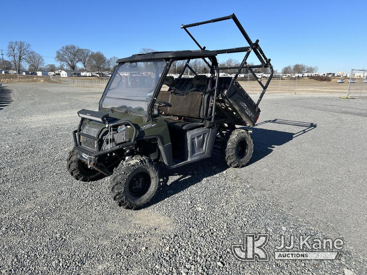 (Charlotte, NC) 2018 Polaris Ranger 570 4x4 Yard Cart Not Running, Condition Unknown, Trans Axle Cov