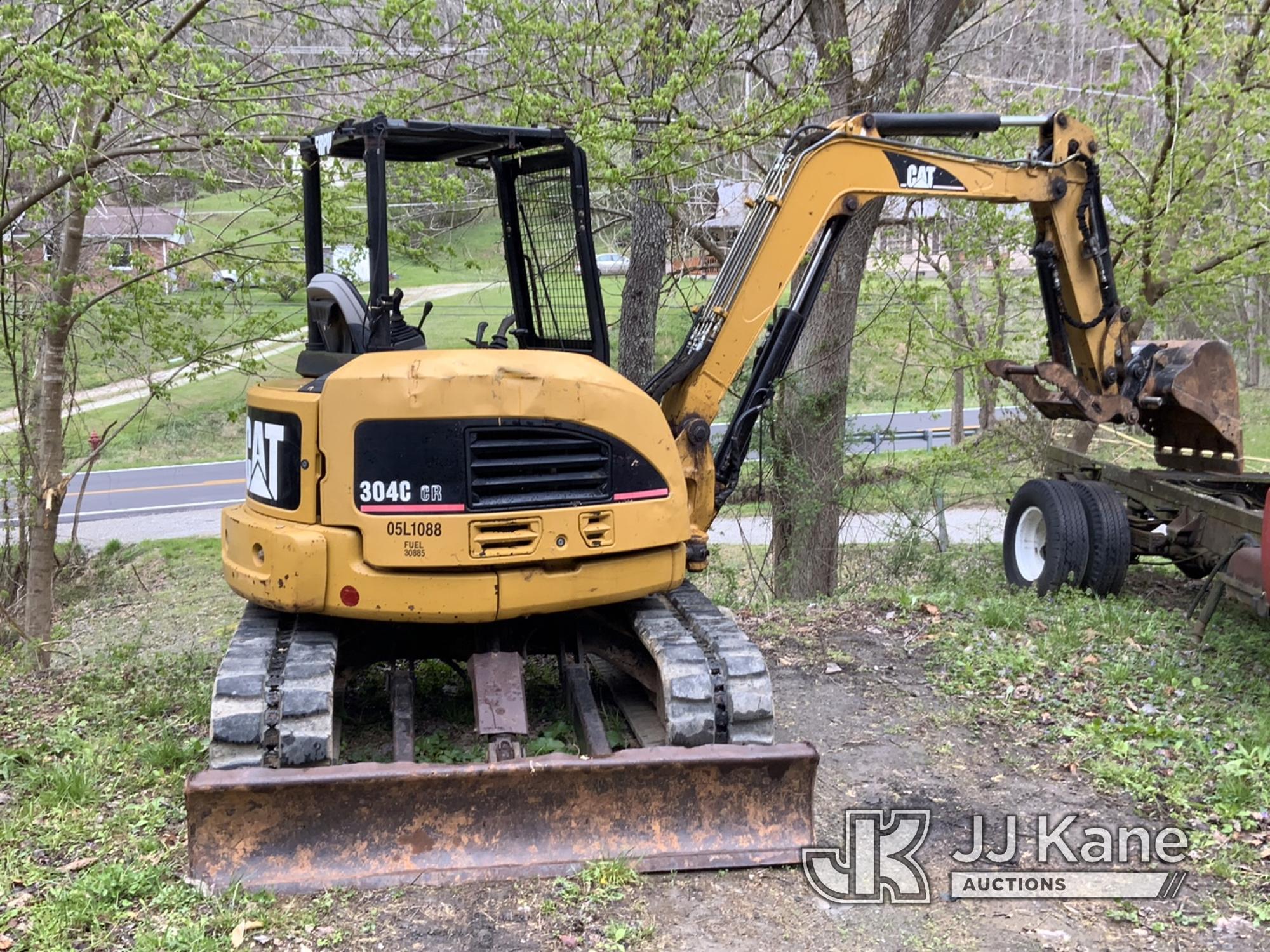 (Oil Springs, KY) 2007 Caterpillar 304C Hydraulic Excavator Not Running, Condition Unknown, Blown Ho