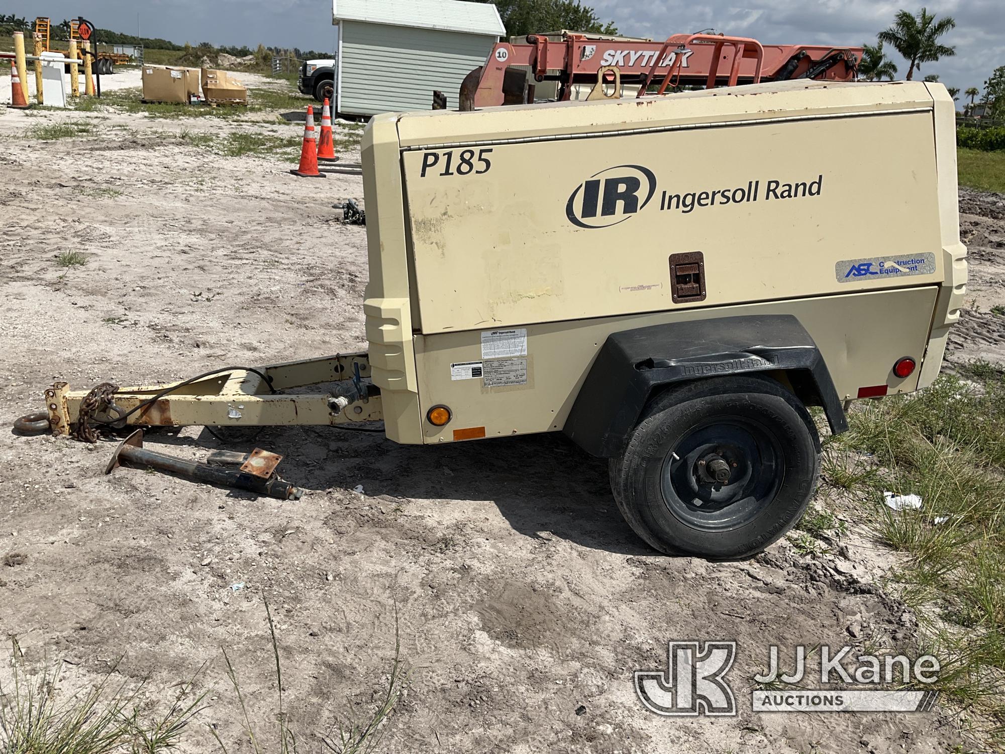 (Westlake, FL) 2010 Doosan/Ingersoll Rand P185WJD Portable Air Compressor, trailer mtd No Title)(Tow