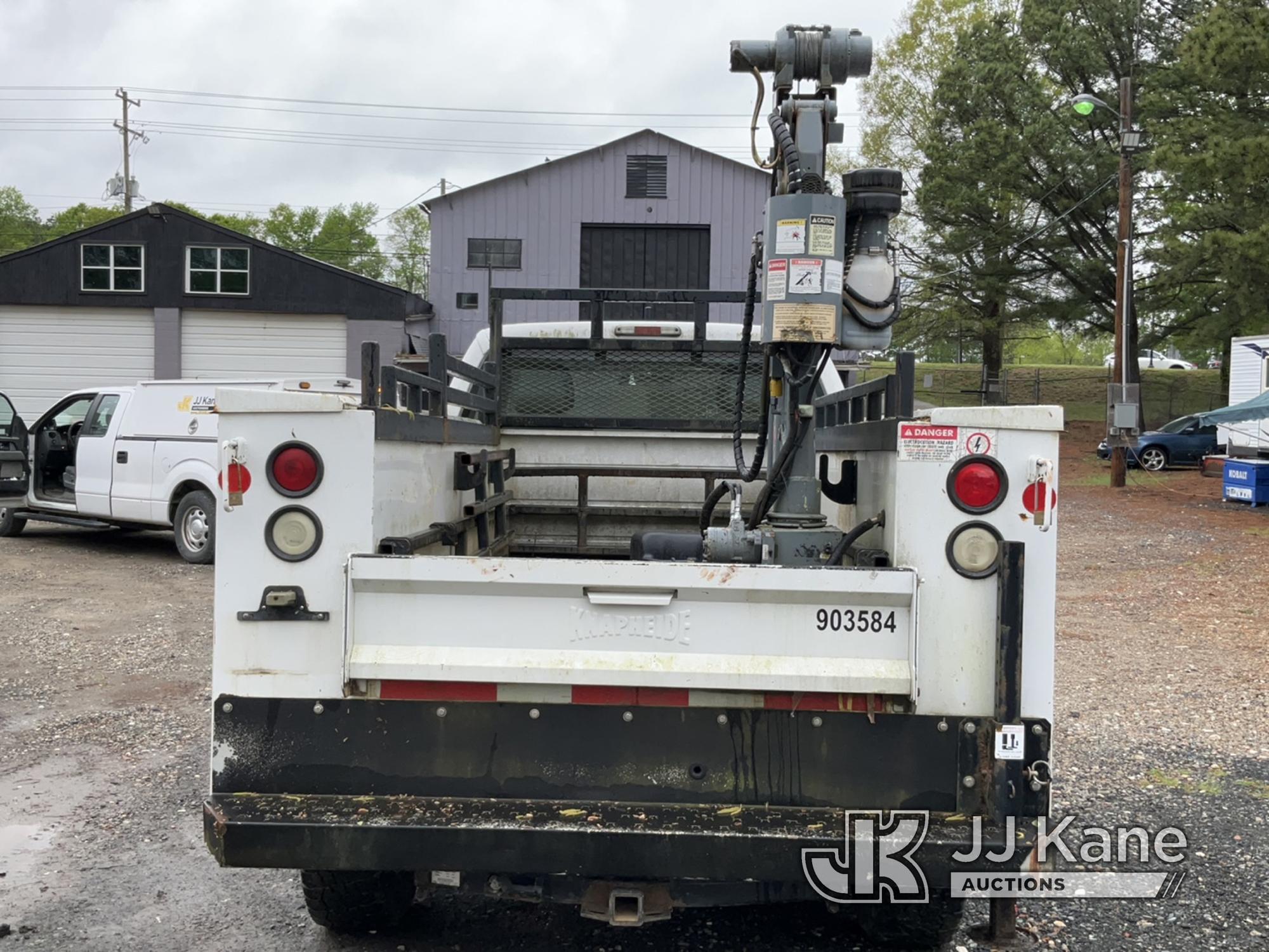 (Charlotte, NC) 2012 Ford F350 4x4 Mechanics Truck Runs & Moves) (Crane Not Operating, Condition Unk