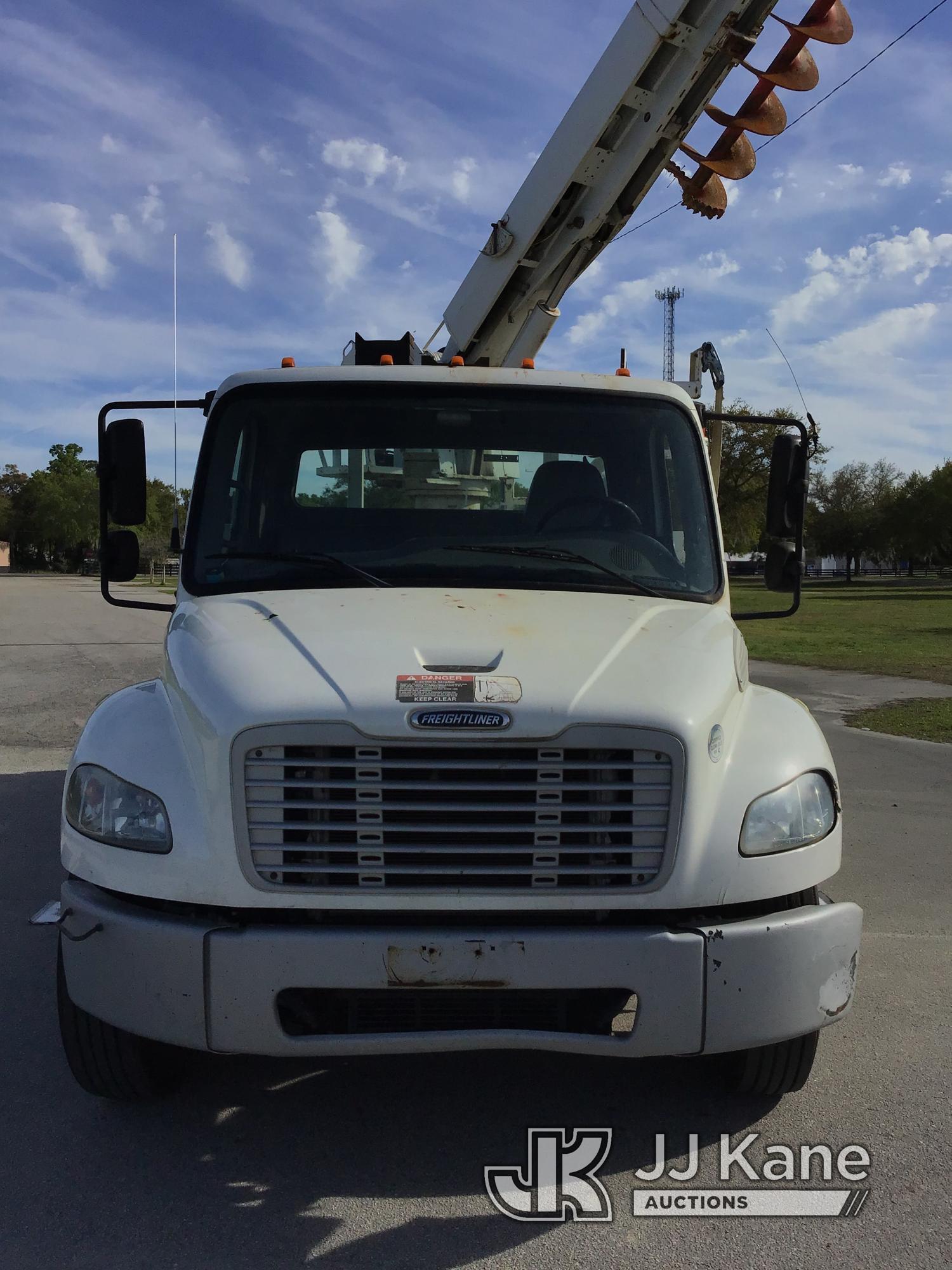 (Ocala, FL) Altec DM47B-TR, Digger Derrick rear mounted on 2017 Freightliner M2 106 Flatbed/Utility