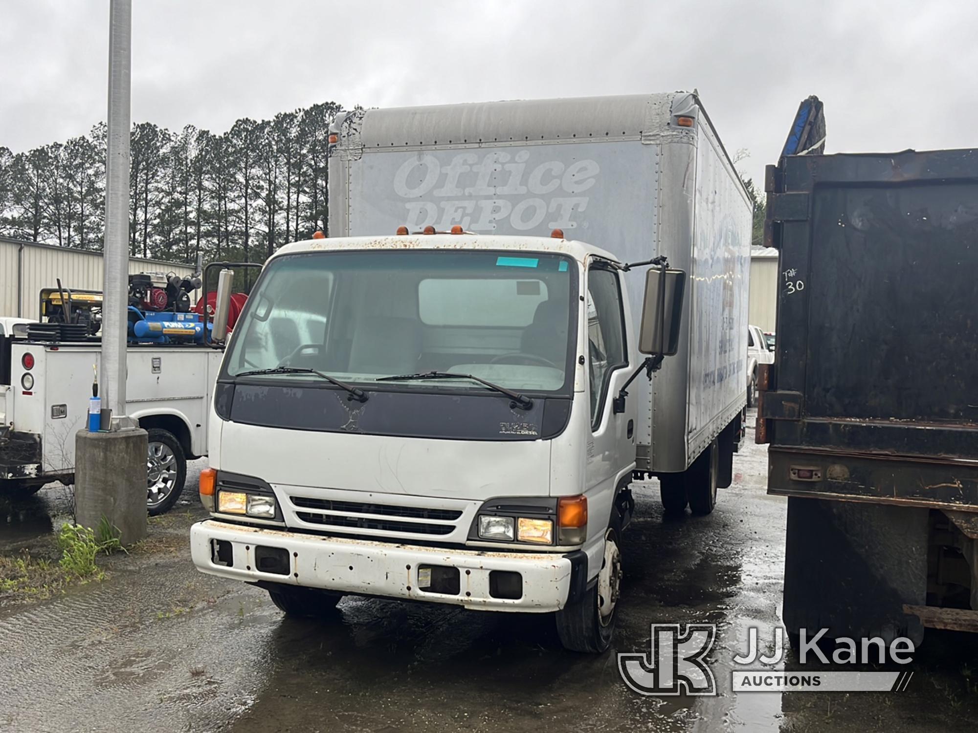 (Supply, NC) 2002 Isuzu NQR Van Body Truck Runs) (Does Not Move, Transmission Issues, Condition Unkn