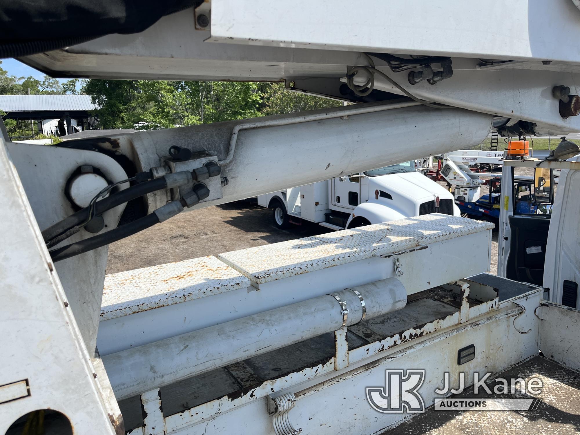 (Tampa, FL) Altec DM47-TR, Digger Derrick rear mounted on 2013 International 7300 4x4 Utility Truck,