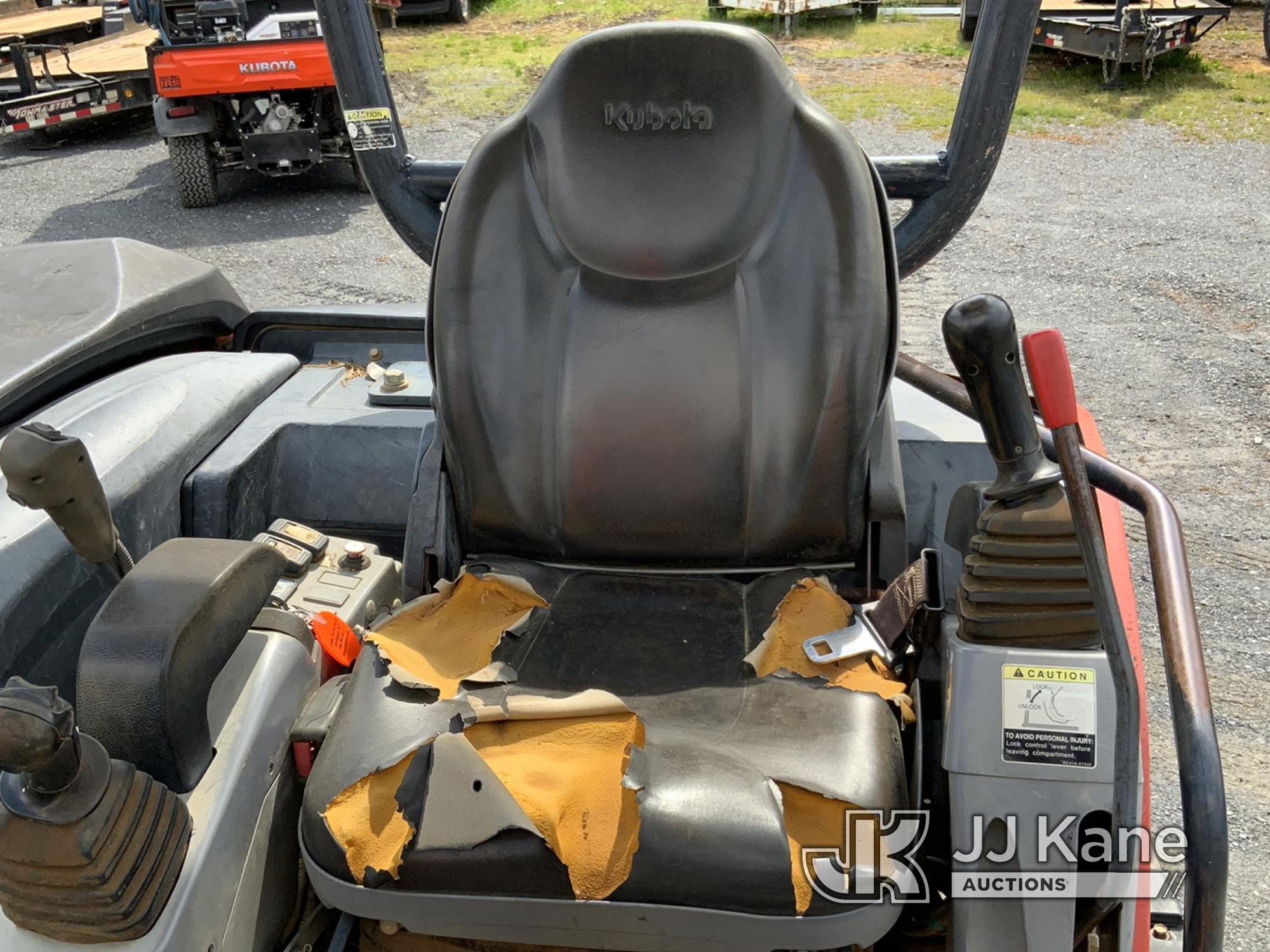 (Shelby, NC) 2014 Kubota KX057-4R1A Mini Hydraulic Excavator Runs, Moves, Operates