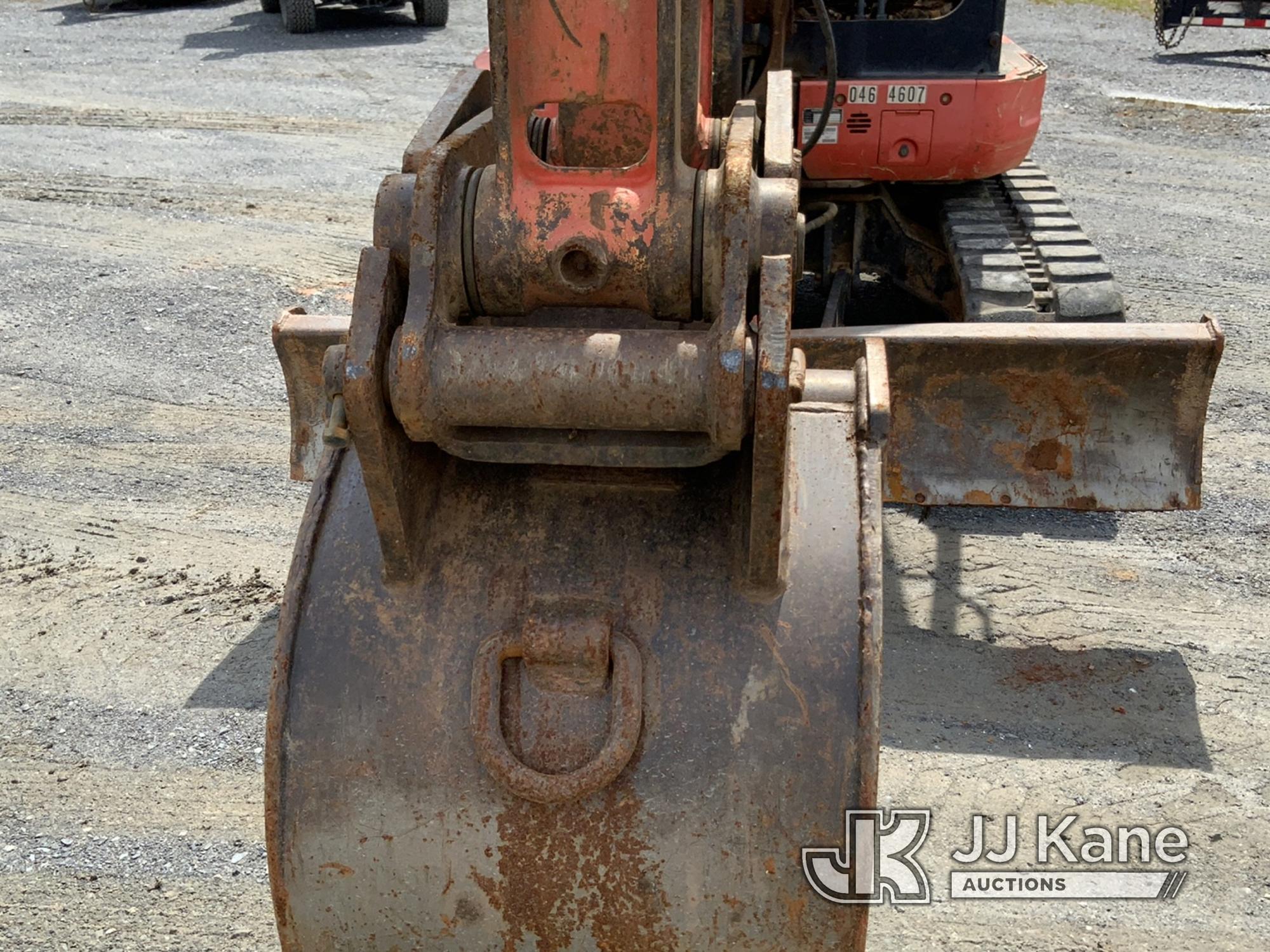 (Shelby, NC) 2014 Kubota KX057-4R1A Mini Hydraulic Excavator Runs, Moves, Operates