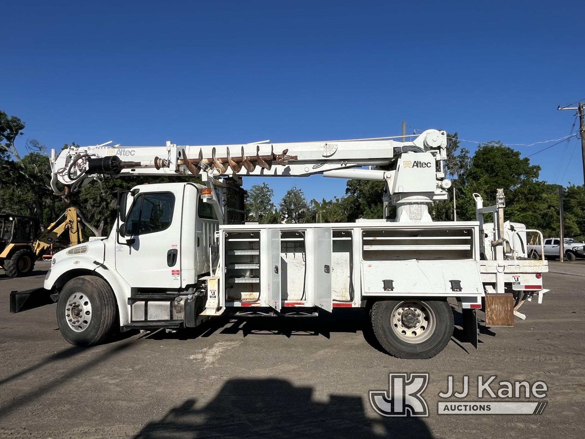 (Tampa, FL) Altec DC47-TR, Digger Derrick rear mounted on 2014 Freightliner M2 106 Utility Truck Run