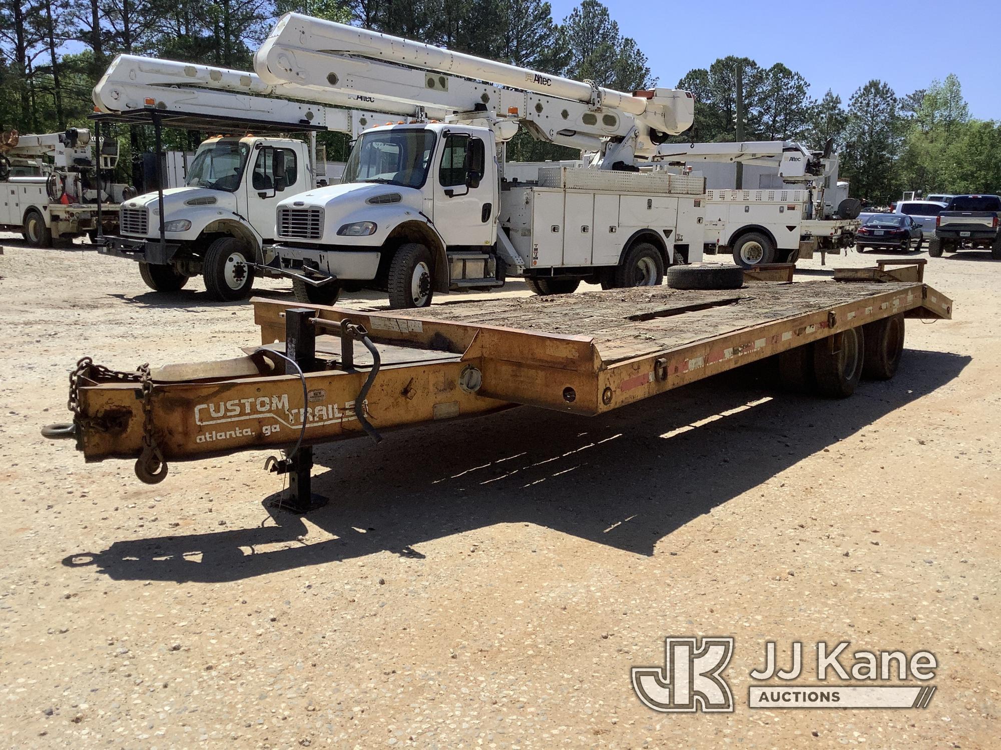 (Cumming, GA) 1997 Custom 10-Ton T/A Tagalong Trailer Bent Tongue, Bent Frame, Missing Wheels) (BUYE