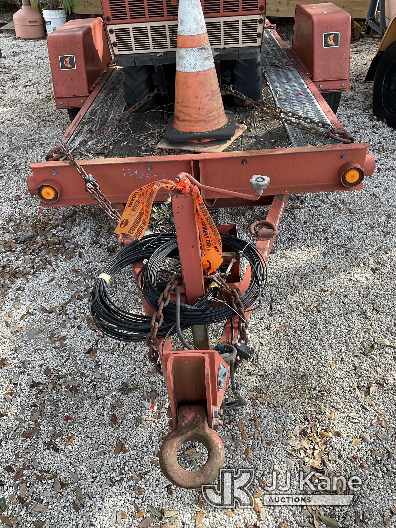 (Tampa, FL) 2006 Ditch Witch S7B Trailer Tilt Deck Flat Bed Trailer Towable) (Flat Tire