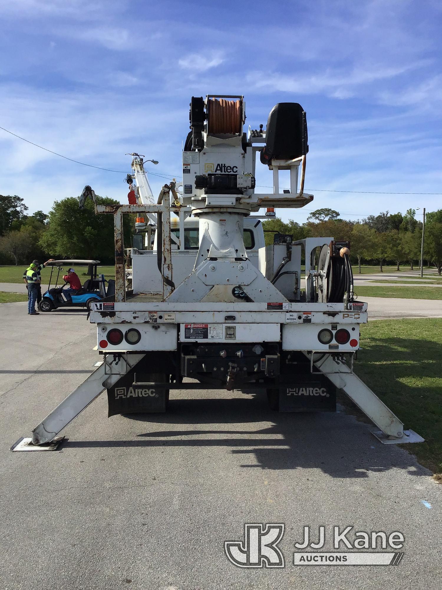 (Ocala, FL) Altec DM47-TR, Digger Derrick rear mounted on 2017 Freightliner M2 106 Flatbed/Utility T