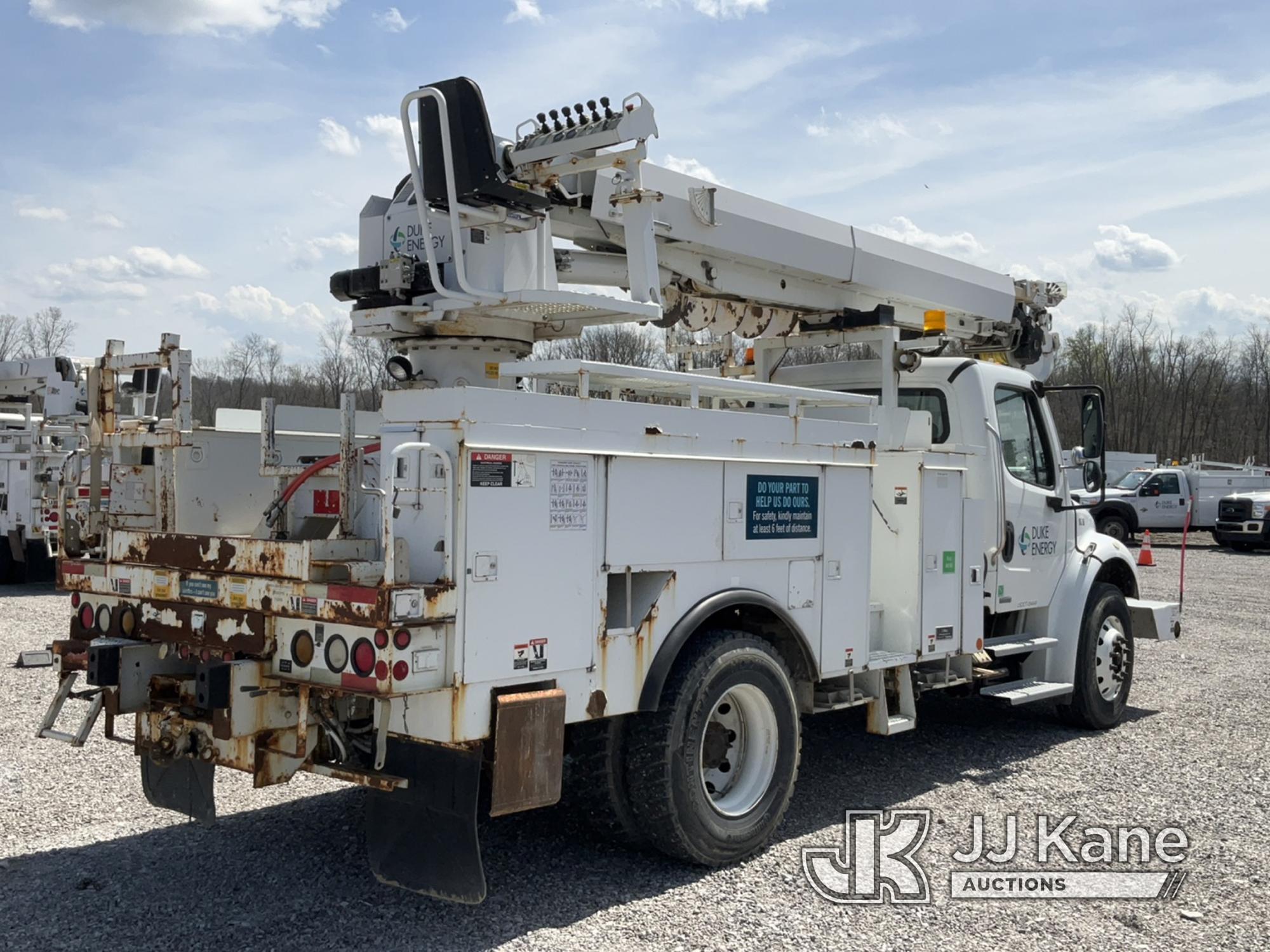 (Verona, KY) Altec DM47-BR, Digger Derrick rear mounted on 2008 Freightliner M2 106 Digger Derrick R