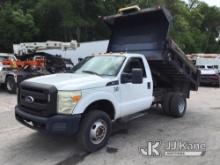 2011 Ford F350 4x4 Dump Truck, City Owned and Maintained Runs, Moves, Dump bed works.