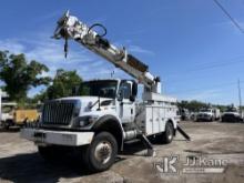 Altec DM47-TR, Digger Derrick rear mounted on 2013 International 7300 4x4 Utility Truck, Electric Co