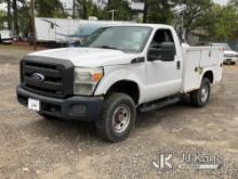 2011 Ford F350 4x4 Mechanics Service Truck Runs & Moves)( Paint,Body & Rust Damage)(Missing Remote, 