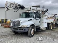 (Clay, KY) Altec DC47-TR, Digger Derrick rear mounted on 2012 International 4300 Flatbed/Utility Tru