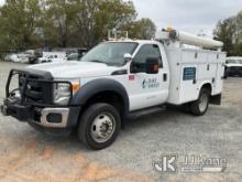 (Charlotte, NC) 2015 Ford F450 4x4 Service Truck Duke Unit) (Runs & Moves