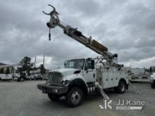 Altec DC47-TR, Digger Derrick rear mounted on 2017 International 7300 4x4 Utility Truck Runs, Moves 