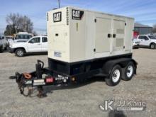 2013 Cat XQ100-6, 90KW Generator, T/A trailer mtd Runs & Operates) (No Title