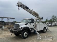 Altec DC47-TR, Digger Derrick rear mounted on 2018 International 7300 4x4 Utility Truck Runs, Moves 