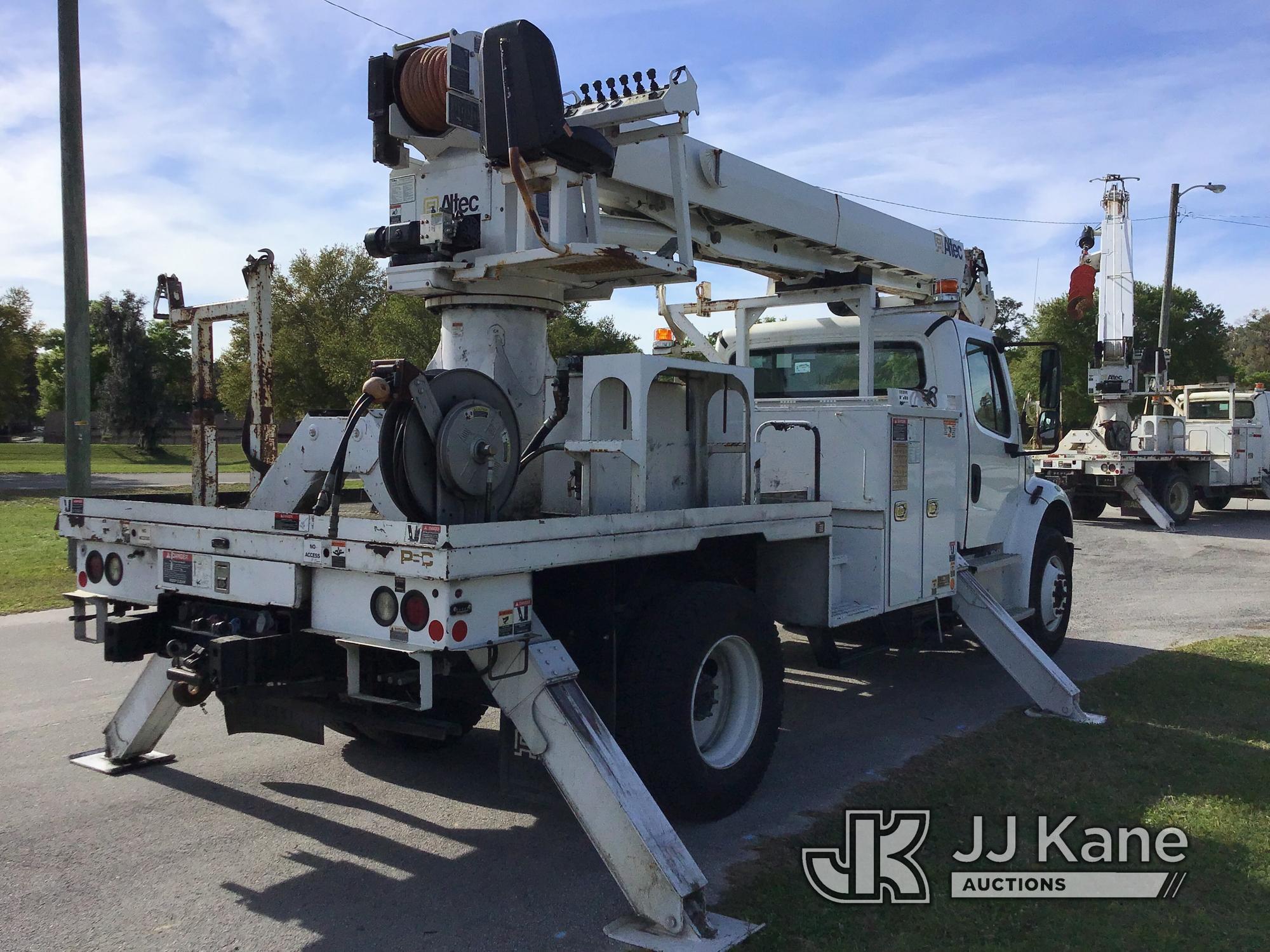 (Ocala, FL) Altec DM47-TR, Digger Derrick rear mounted on 2017 Freightliner M2 106 Flatbed/Utility T