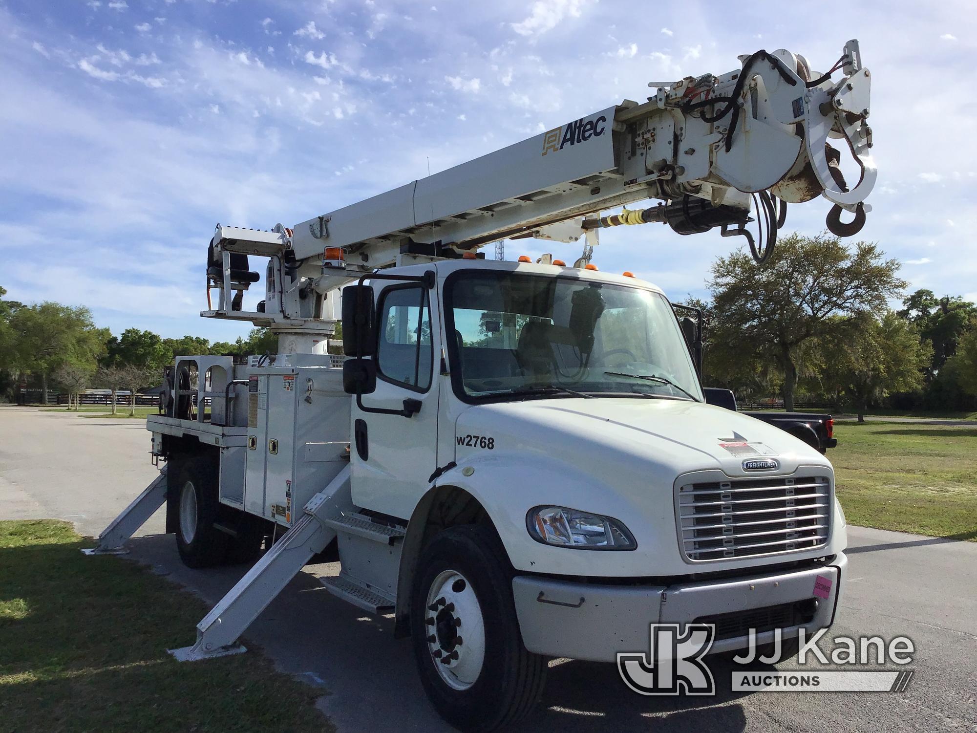 (Ocala, FL) Altec DM47-TR, Digger Derrick rear mounted on 2017 Freightliner M2 106 Flatbed/Utility T