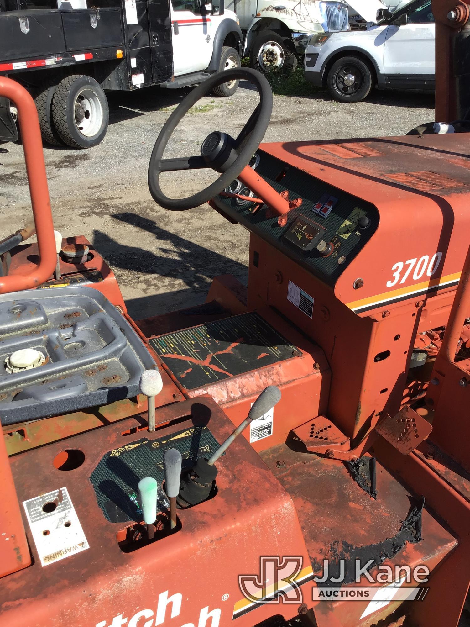 (Ocala, FL) 2003 Ditch Witch 3700 Articulating Rubber Tired Trencher, Municipal Owned Not Running, C