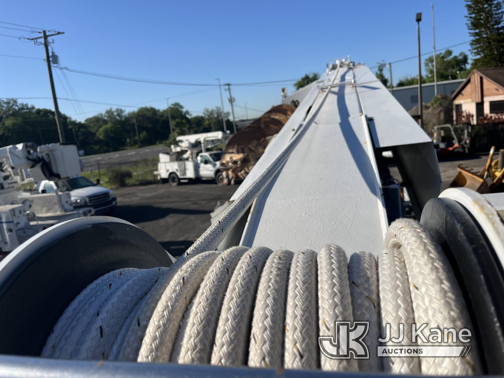 (Tampa, FL) Altec DC47-TR, Digger Derrick rear mounted on 2014 Freightliner M2 106 Utility Truck Run