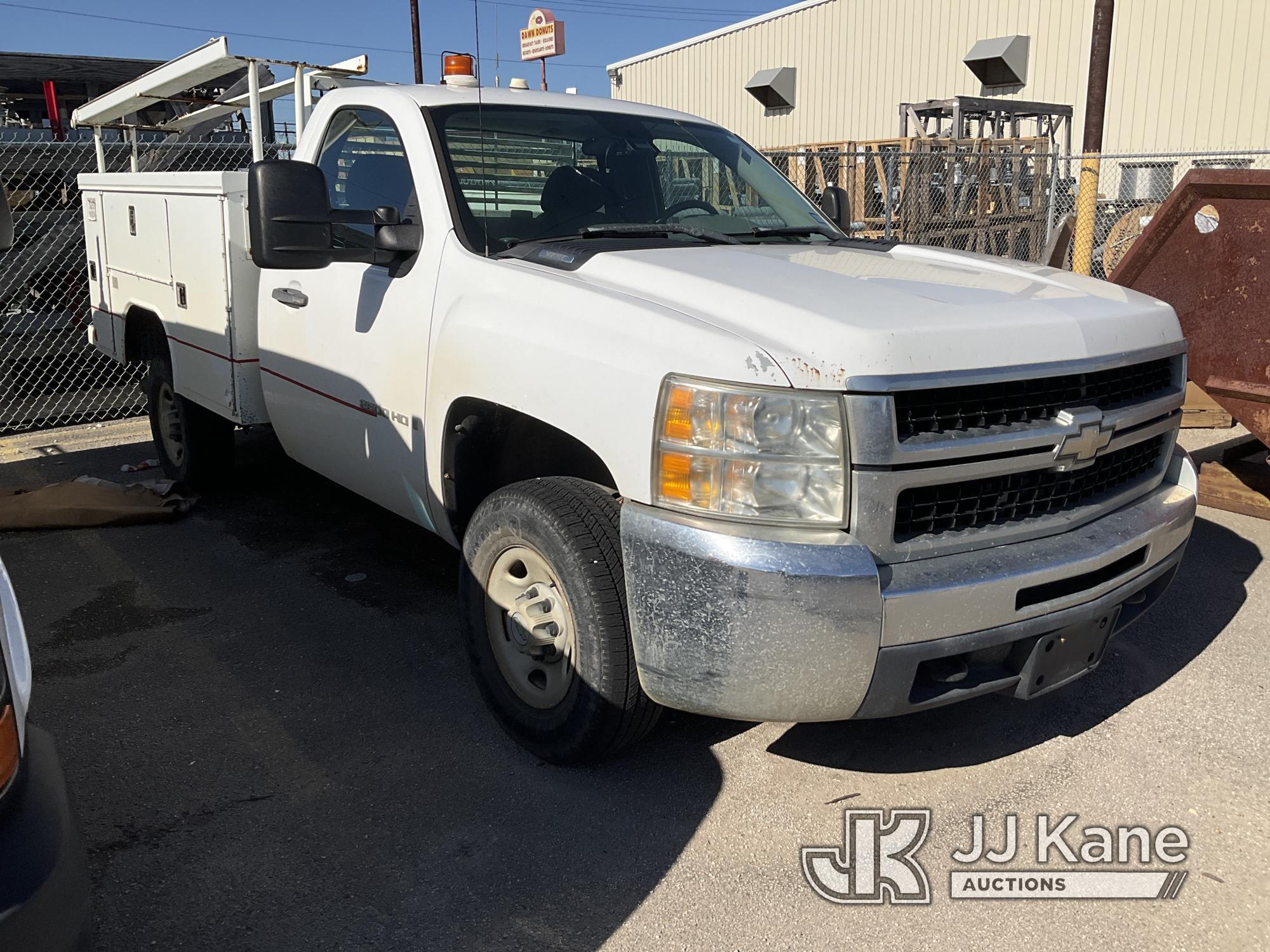 (Houston, TX) 2009 Chevrolet Silverado 2500HD Service Truck Starts & Runs, Jump To Start) (Does Not