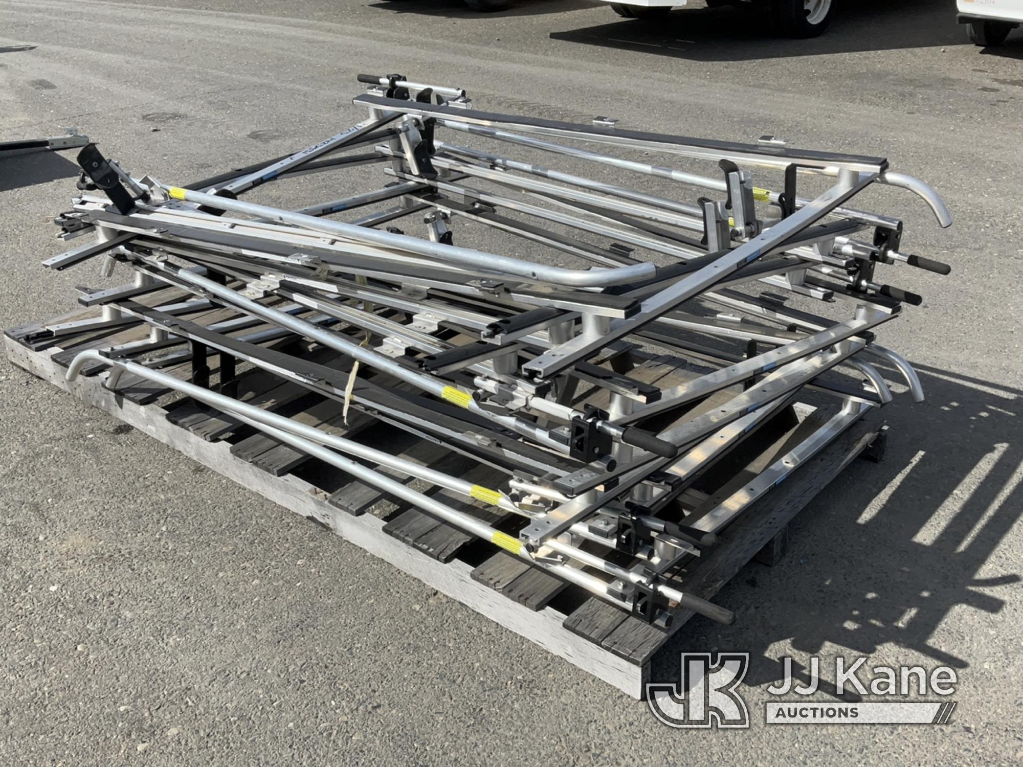 (Dixon, CA) Pallet of Adrian Steel Ladder Racks & Shelving (Used) NOTE: This unit is being sold AS I
