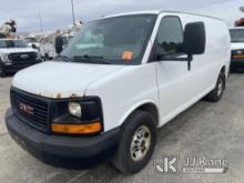 2013 GMC Savana G2500 Cargo Van Runs, Moves. Jump To Start-Needs Battery, Rust Damage, Service Airba