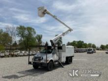 Altec LR756, Over-Center Bucket Truck mounted behind cab on 2013 Ford F750 Chipper Dump Truck Runs, 