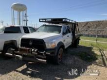 2012 Dodge Ram 4500 4x4 Crew-Cab Flatbed Truck Not Running, Conditions Unknown) (Check Engine Light 