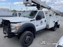 (Springfield, IL) Versalift SST37EIH-01, Articulating & Telescopic Bucket Truck mounted behind cab o