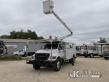 (San Antonio, TX) HiRanger 5FC-55, Bucket Truck mounted behind cab on 2002 Ford F750 Utility Truck R