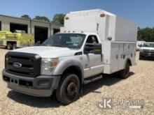 2012 Ford F550 High Top Service Truck Runs & Moves) (Jump to Start, Interior Damage