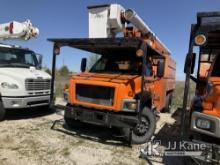 Altec LRV55, Over-Center Bucket Truck mounted behind cab on 2006 GMC C7500 Chipper Dump Truck Runs R