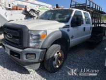 (Covington, LA) 2016 Ford F550 Crew-Cab Flatbed/Service Truck Not Running, Condition Unknown, No Pow