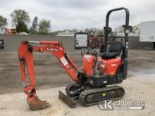 2019 Kubota K-008 Mini Hydraulic Excavator Runs, Moves, Operates) (Smokes) (Seller States: Misfire i